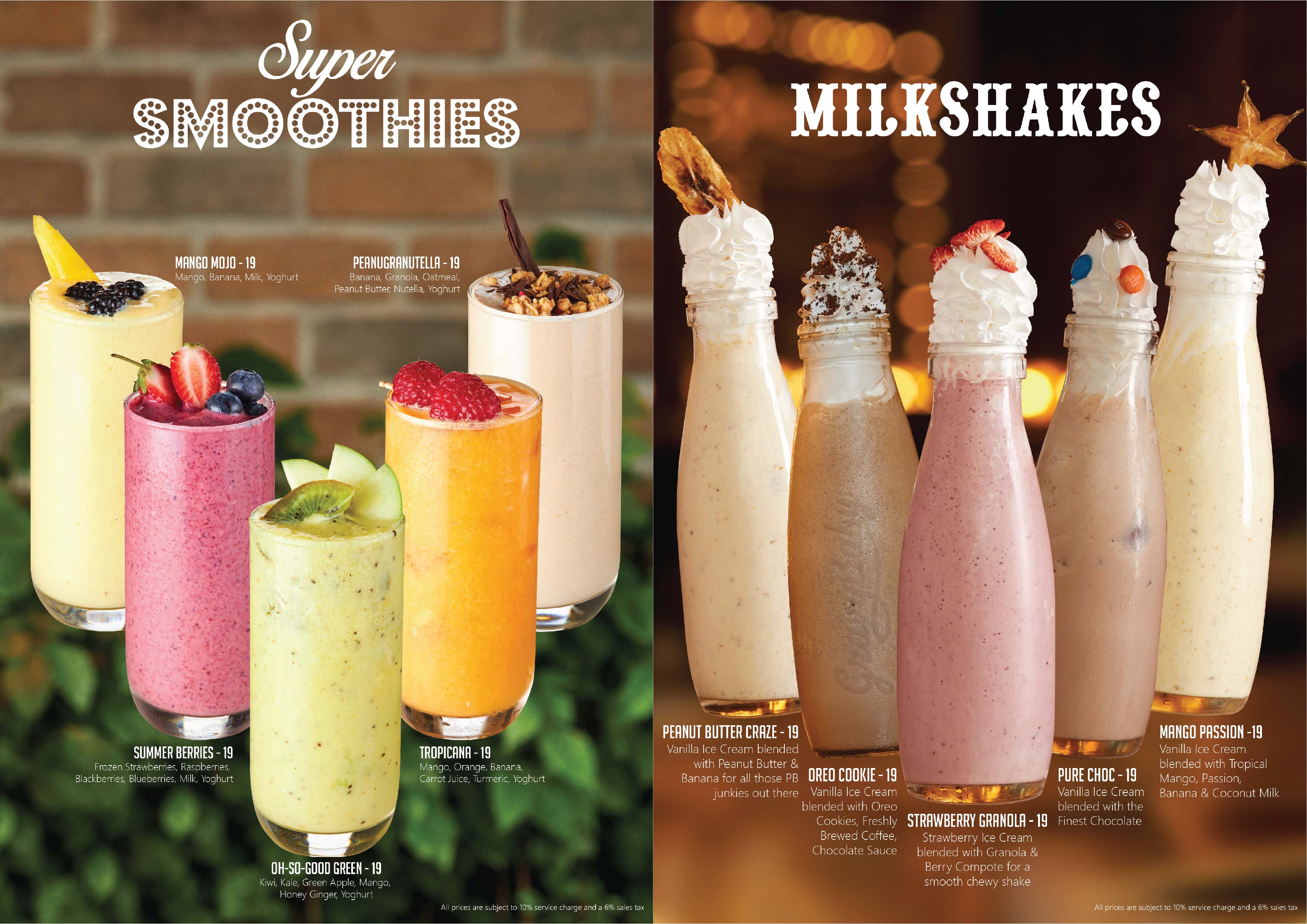 Smoothies & Milk Shakes